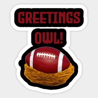 Greetings Owl! Sticker